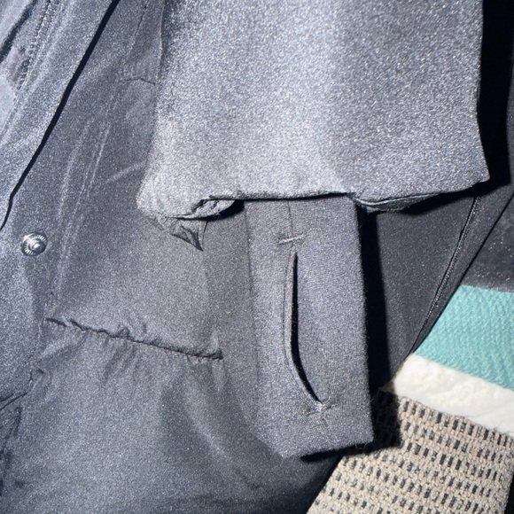 KORS Michael Kors Dark Puffer Coat with Fur Trim - Picture 2 of 3